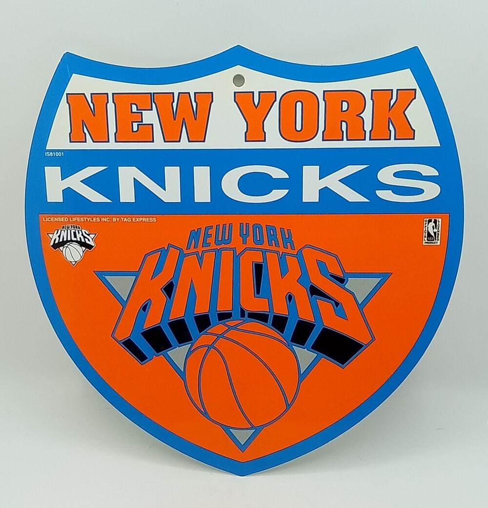 New York Knicks NBA Tag Express 12" x 12" Plastic Sign